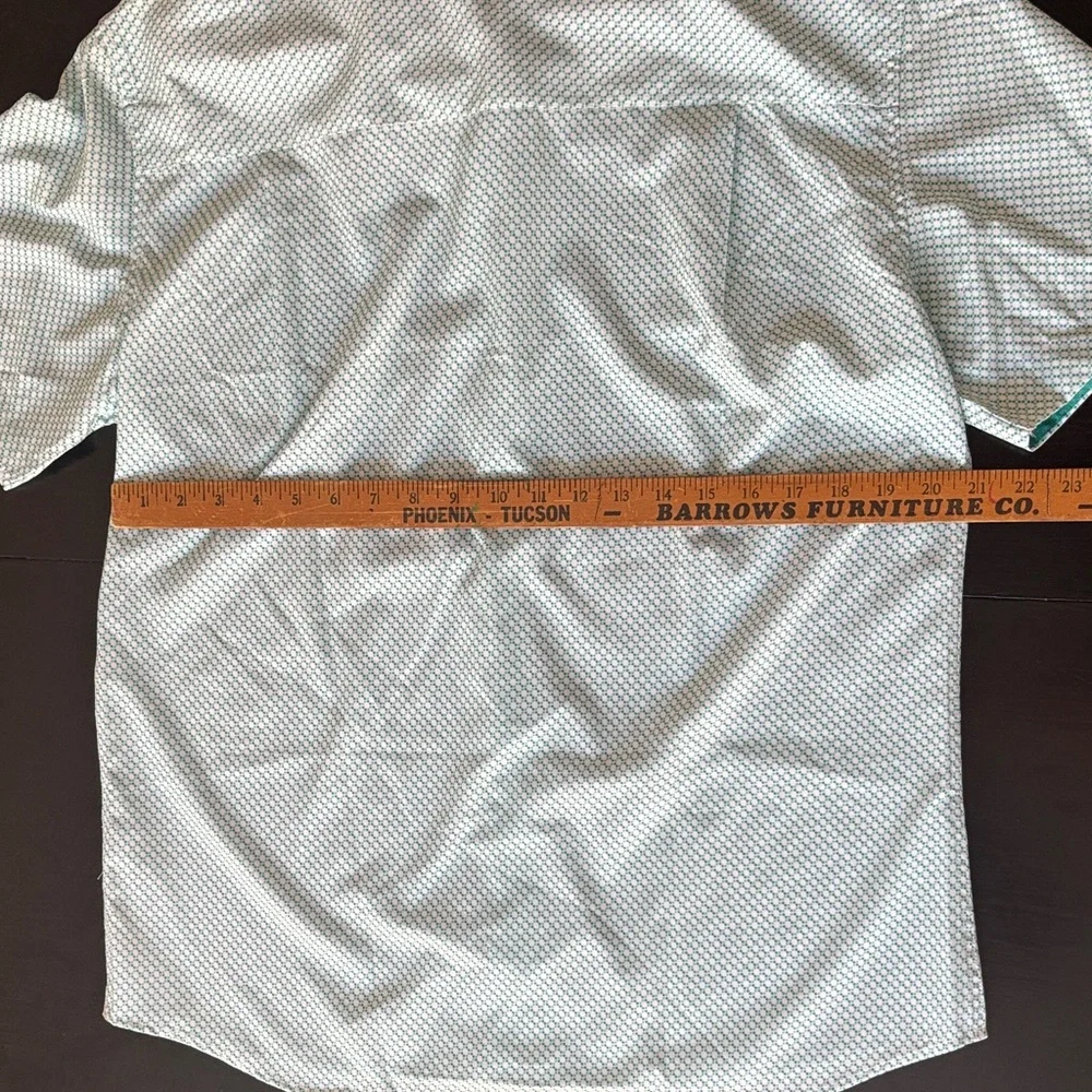 Nick Graham Short Sleeve Mint Geometric Button-Down Shirt - Picture 6 of 6